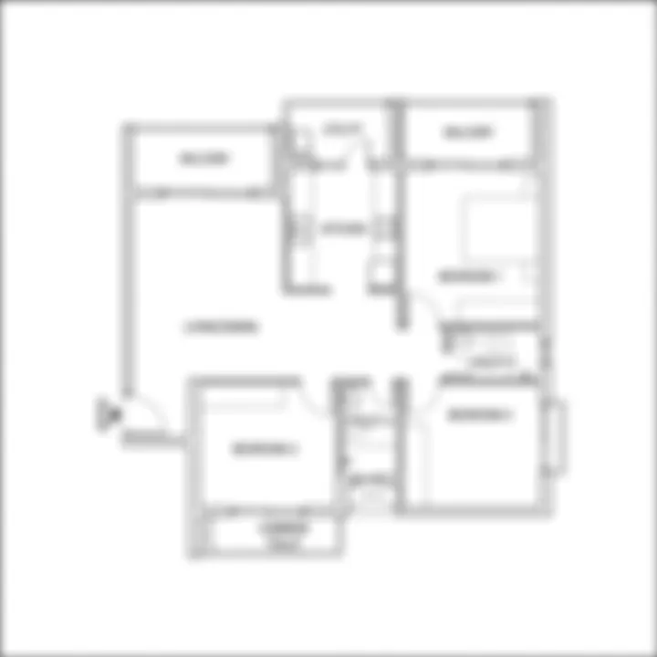 3 BHK 3T floor plan of TVS Emerald Altura